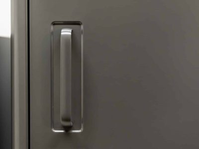Tight framing emphasizes strict lines, matte surface and systematic storage readiness. Ideal for cleanliving smartliving and archive organization in office or workshop settings.