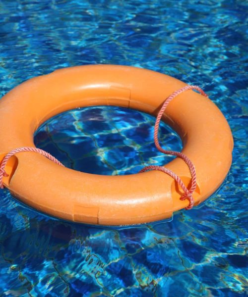 Isolated yellow float on water